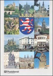 1993  Faltkarte - Übergabe des Postwertzeichens Hessen