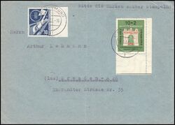 1953  Mischfrankatur auf Brief