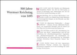 1995  500 Jahre Wormser Reichstag