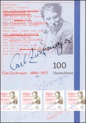 1996  100. Geburtstag von Carl Zuckmayer