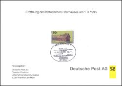 1996  Werbekarte - Eröffnung des historischen Posthauses