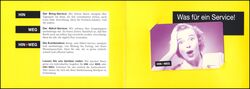 1998  Faltkarte - Deutsche Post Brief Kundenservice