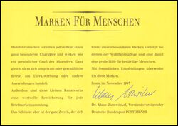 1993  Faltkarte - Wohlfahrt: Deutsche Trachten