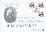 2002  Jubiläumsbrief  - 250. Geburtstag von Adolph...