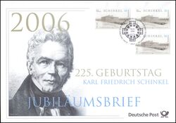 2006  Jubilumsbrief  - 225. Geburtstag von Karl Friedrich Schinkel