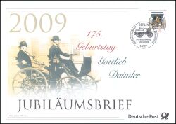 2009  Jubiläumsbrief  - 175. Geburtstag von Gottlieb Daimler