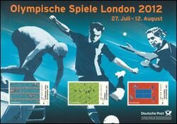 2012  Postamtliches Erinnerungsblatt - Sporthilfe