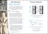 2015  Postamtliches Erinnerungsblatt - Karl Leisner