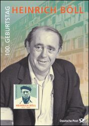 2017  Postamtliches Erinnerungsblatt - Heinrich Böll