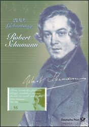 2010  Postamtliches Erinnerungsblatt - Robert Schumann