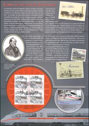 2010  Postamtliches Erinnerungsblatt - 175 Jahre Eisenbahn