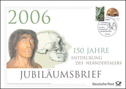 2006  Jubilumsbrief  - Entdeckung des Neandertalers