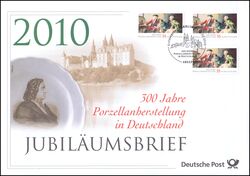 2010  Jubilumsbrief  - 300 Jahre Porzellanherstellung in Deutschland
