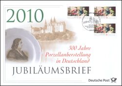 2010  Jubiläumsbrief  - 300 Jahre Porzellanherstellung in Deutschland