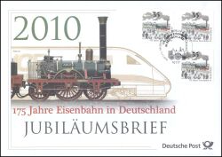 2010  Jubiläumsbrief  - 175 Jahre Eisenbahn in Deutschland