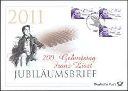 2011  Jubiläumsbrief  - 200. Geburtstag von Franz Liszt