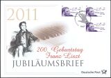 2011  Jubiläumsbrief  - 200. Geburtstag von Franz Liszt