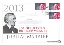 2013  Jubilumsbrief  - 200. Geburtstag von Richard Wagner
