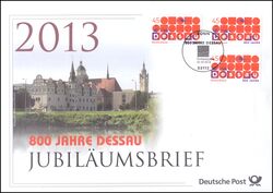 2013  Jubilumsbrief  - 800 Jahre Dessau