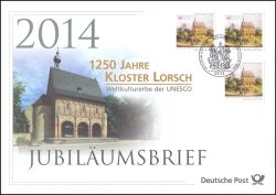 2014  Jubiläumsbrief  - UNESCO-Welterbe: 1250 Jahre Kloster Lorsch