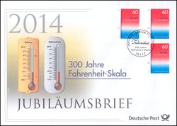 2014  Jubilumsbrief  - 300 Jahre Fahrenheit-Skala