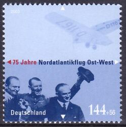 2003  Fr die Briefmarke: Erster Nordatlantikflug