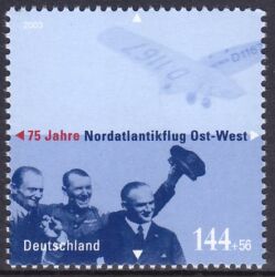 2003  Für die Briefmarke: Erster Nordatlantikflug