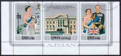 Ajman 1971  Silberhochzeit von Königin Elisabeth II.