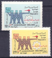Syrien 1969  50 Jahre Internationale Arbeitsorganisation (ILO)