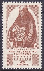 Brasilien 1967  400. Geburtstag von Bruder Vicente do Salvador