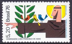 Brasilien 1976  750. Todestag des hl. Franz von Assisi