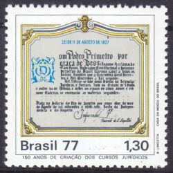 Brasilien 1977  150 Jahre Juristische Fakultäten