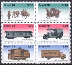 Brasilien 1978  Entwicklung der Postbefrderung