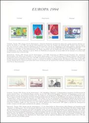 Sammlung Europa Briefmarken von 1993/94