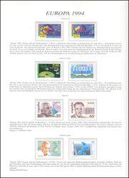 Sammlung Europa Briefmarken von 1993/94