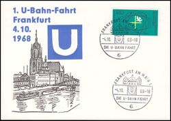 1968  1. U-Bahn-Fahrt Frankfurt