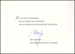 1970  Weihnachtskarte der Oberpostdirektion Mnchen
