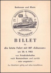 1983  Letzte Fahrt der Bodensee-Motorfhre Schussen