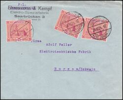 1924  Mahrfachfrankatur auf Auslandsbrief