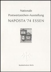 100 Jahre Weltpostverein  UPU - Naposta `74 Essen Sonderdruck