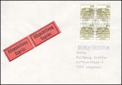 1982  Mehrfachfrankatur auf Express-Brief