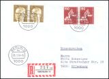 1985  Mischfrankatur auf R-Brief