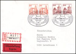 1979  Mischfrankatur auf R-Brief mit Eilzustellung