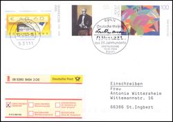 2003  Mischfrankatur auf R-Brief
