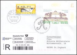 2004  Mischfrankatur auf R-Brief