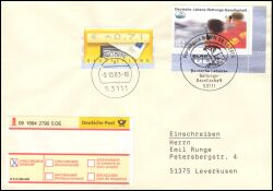 2003  Mischfrankatur auf R-Brief