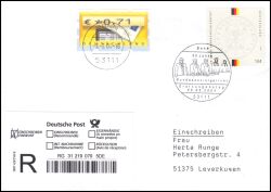 2004  Mischfrankatur auf R-Brief