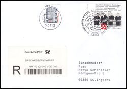 2005  Mischfrankatur auf R-Brief