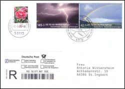 2009  Mischfrankatur auf R-Brief