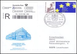 2004  Mischfrankatur auf R-Brief